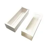 Boîte macarons blanche carton avec fenêtre 20,5 x 7 x 5,3 cm – 8 macarons - Coffret macarons - Lot de 25 - Boîtes macarons