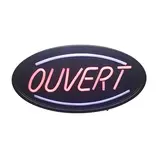 Enseigne lumineuse OUVERT 2 couleurs 48x24,5 cm - Panneaux horaires