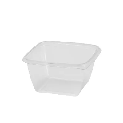 Barquette sans couvercle 375 ml 12,5 x 12,5 x 5,2 cm - Barquette plastique - Lot de 50 - Barquettes plastique