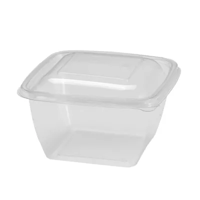 Barquette sans couvercle 500 ml 12,5 x 12,5 x 6,6 cm - Barquette plastique - Lot de 50 - Barquettes plastique-3