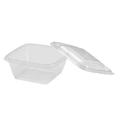Couvercle plastique pour barquette carrée 12,5 x 12,5 x 1,7 cm - Lot de 50 - Barquettes plastique-2