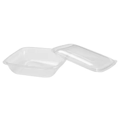 Bol salade 750 ml plastique transparent 19 x 19 x 4,5 cm - Bol plastique - Lot de 50 - Boîtes salade, Bols salade-2