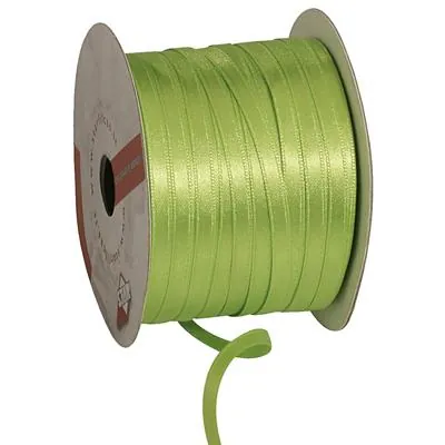Ruban satin vert anis double face 6 mm x 91 m - Rubans cadeaux, Rubans tissu, Cordons