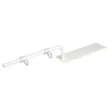 Potence droite sur base magnétique avec crochets, anneaux 250 mm - Porte-bannière - Blanc - Stop-rayon
