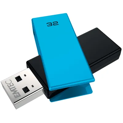 Clé USB C350 Brick 2.0 Emtec 32Go Bleu - Supports sauvegarde