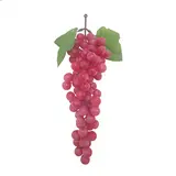 Grappe de raisin artificielle rose / rouge 31 cm - Raisin décoratif artificiel - Lot de 6 - Aliments factices