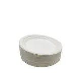 Assiette jetable ronde en fibre végétale biodégradable ø 17,2 cm - Blanc - Lot de 50 - Assiettes jetables, Assiettes plastique réutilisables
