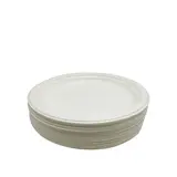 Assiette jetable ronde en fibre végétale biodégradable ø 22,5 cm - Blanc - Lot de 50 - Assiettes jetables, Assiettes plastique réutilisables