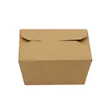 Boîte repas carton kraft 800 ml 13,2 x 10,4 x 6,4 cm - Lunchbox carton - Lot de 50
