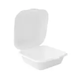 Boîte burger 15,5 x 15 x 8,2 cm fibre végétale - Boîte à hamburger - Blanc - Lot de 50 - Emballage snacking