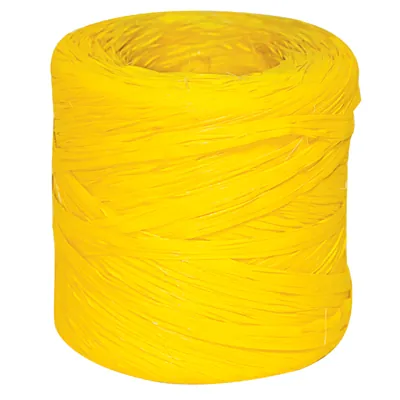 Raphia synthétique jaune - Raphia polypropylène - Bobine de 200 m - Raphias