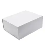 Boîtes aimantées - blanc brillant - 31 x 25 x H 12,5 cm - par 5 - Boites aimantées