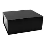 Boîtes aimantées - noir brillant - 31 x 25 x H 12,5 cm - par 5 - Boites aimantées