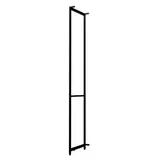 Cadre latéral Square noir sable H 240 × P 46,4 cm - Paquet de 2 - Ligne Square 25 noir