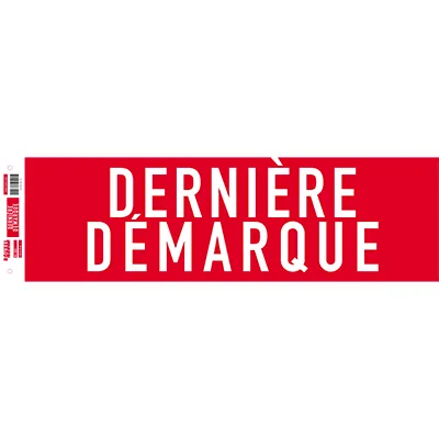 Affiche Soldes Dernière démarque horizontale rouge / blanc 80 x 25 cm 170g/m² - Affiches démarques