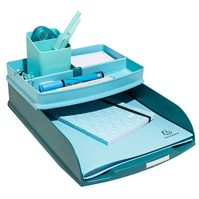 Corbeille à courrier Combo Styli Skandi bleu pacifique - Format A4+ - 500 feuilles - Corbeilles à courrier, Modules de classement-6
