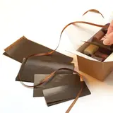 Intercalaire pour ballotin de 125g 10 x 4 cm papier cristal - Marron - Lot de 500