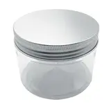 Pot à vis PET transparent avec couvercle aluminium 300 ml, paquet de 6