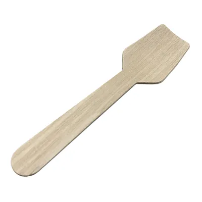 Cuillère à glace en bois 9,5 cm - Couvert en bois - Paquet de 100 - Couverts jetables, Couverts bois