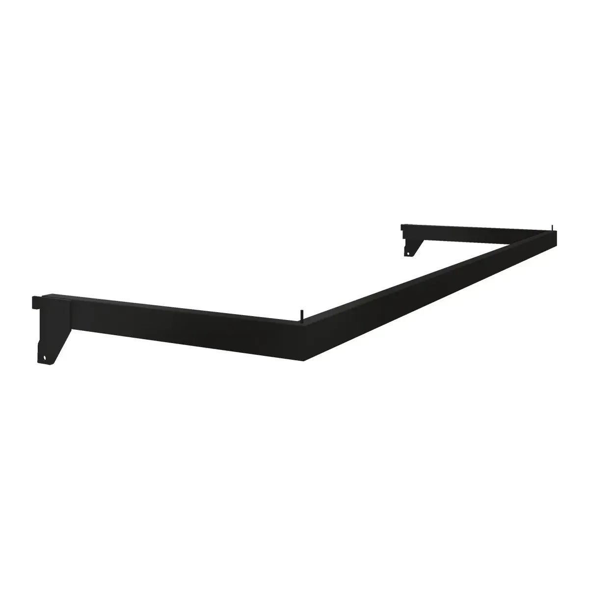 Barre de penderie 100 x 31 cm section 30 x 15 mm ép. 1,5 mm bords arrondis - Guidon de penderie - Noir - Ligne Square 25 noir