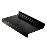 Tablette métal pour panneau rainuré avec rebord 25 x 12 x 2,5 cm - Noir - Tablettes pour panneaux rainurés