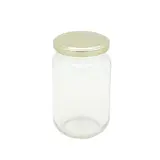 Bocal en verre 370ml avec couvercle or ø63mm – Paquet de 12 - Bouteilles et pots cylindriques