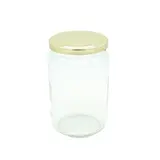 Bocal en verre 750ml avec couvercle or ø82mm – Paquet de 6 - Bouteilles et pots cylindriques