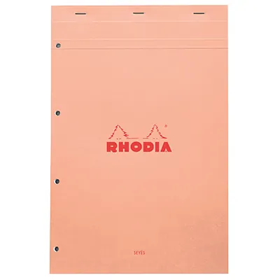 Bloc note agrafé Rhodia Reflets Pastel N°20 Séyès - 80 feuillets - 31,8 x 20,2 cm - Blocs notes, Cahiers