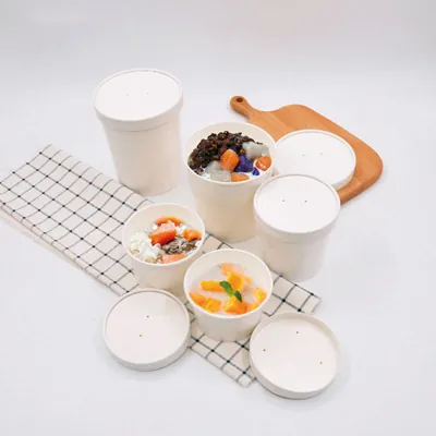 Couvercle carton pour pot à soupe ø 98 x H 17 mm - Couvercle pour pot carton - Blanc - Lot de 25 - Pots à soupe, Boîtes à pâtes-3