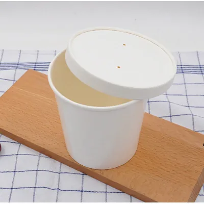 Couvercle carton pour pot à soupe ø 118 x H 17 mm - Couvercle pour pot carton - Blanc - Lot de 25 - Pots à soupe, Boîtes à pâtes-2