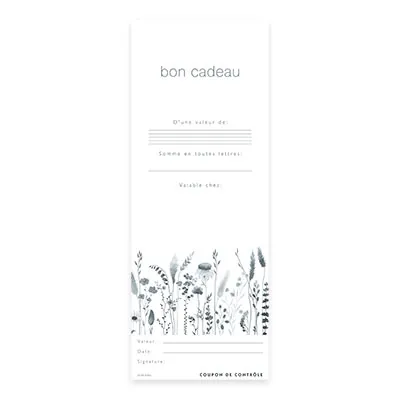 Bon cadeau fleurs champêtres 12x12cm avec enveloppe – Paquet de 12 - Bons cadeaux-2