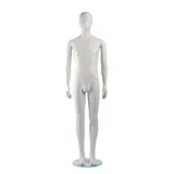 Mannequin homme plastique blanc H 190 cm base verre trempé - Mannequin vitrine