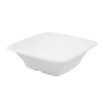 Bol salade 700 ml fibre végétale 17,5 x 17,5 x 5,5 cm - Bol salade biodégradable - Lot de 50 - Boîtes salade, Bols salade