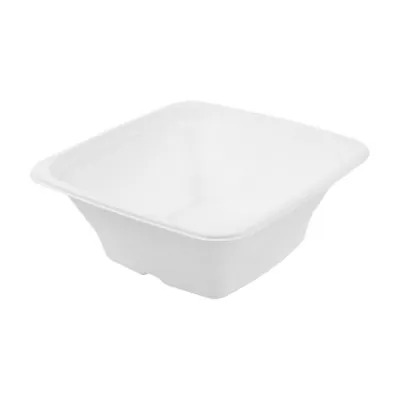 Bol salade 950 ml fibre végétale 17,5 x 17,5 x 7 cm - Bol salade biodégradable - Lot de 50 - Boîtes salade, Bols salade