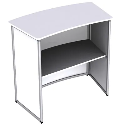 Comptoir compact arrondi transportable - Comptoirs Stand Expo-2