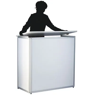 Comptoir compact arrondi transportable - Comptoirs Stand Expo-4