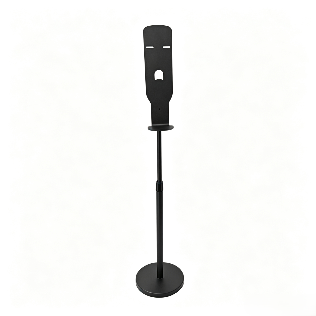 Support sur pied pour gel hydroalcoolique H160 cm - Support pour flacon - Métal noir - Distributeur de savon