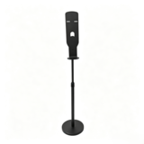 Support sur pied pour gel hydroalcoolique H160 cm - Support pour flacon - Métal noir - Distributeur de savon