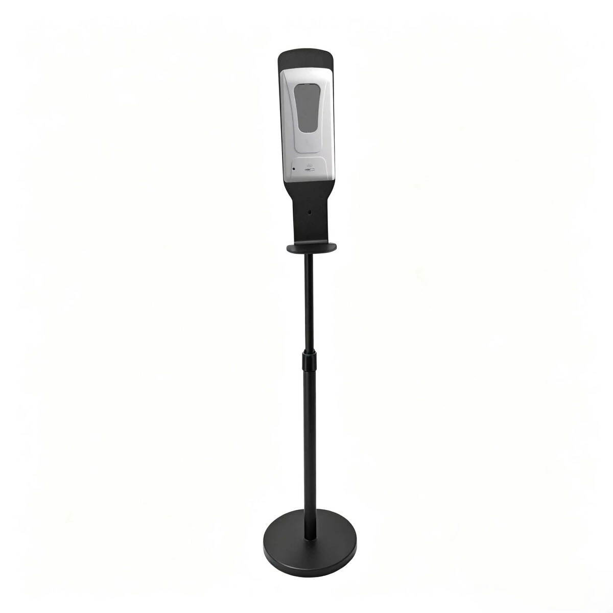 Support sur pied pour gel hydroalcoolique H160 cm - Support pour flacon - Métal noir - Distributeur de savon-2