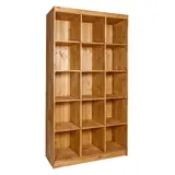 Étagère 15 cubes bois massif 110 x 39 x 200 cm - Module 15 cases merchandising magasin - Étagères magasins, Présentoirs bois