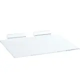 Tablette plexi transparente renforcée pour panneau rainuré 25,4 x 16,6 cm, ép. 3,5 mm - Tablette droite - Tablettes pour panneaux rainurés