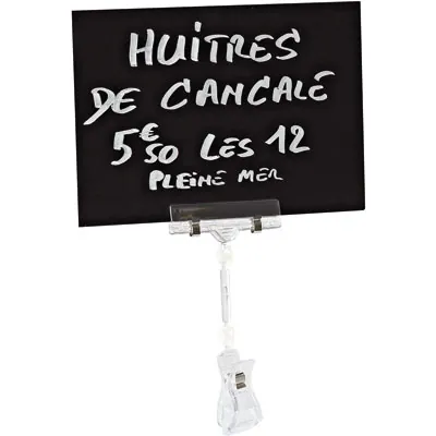 Supports PLV articulés avec pince - Porte-affiches à clipser - à pincer-2