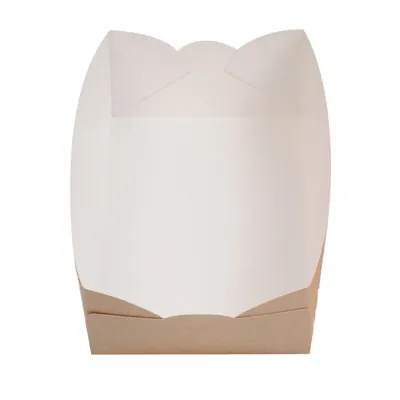 Barquette carton kraft 20 x 14 x 5 cm - Barquette snacking - Lot de 100 - Emballage snacking