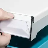 Réglette porte-étiquette adhésive pour tablette L 1000 x H 40 mm - Blanc - Lot de 10 - Réglettes porte-étiquettes pour tablettes