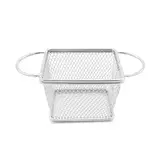 Mini panier à frites inox avec poignée 10 x 7,9 x 7,2 cm - Panier frites individuel - Barquettes frites, Cornets frites