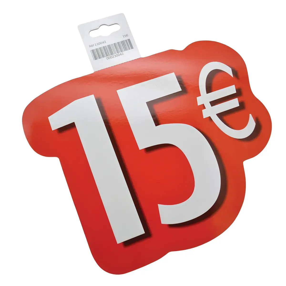 Affiche prix 15€ cartonnée Rouge / Blanc 28 x 21,5 cm - Affiches Promo, Affiches prix-2