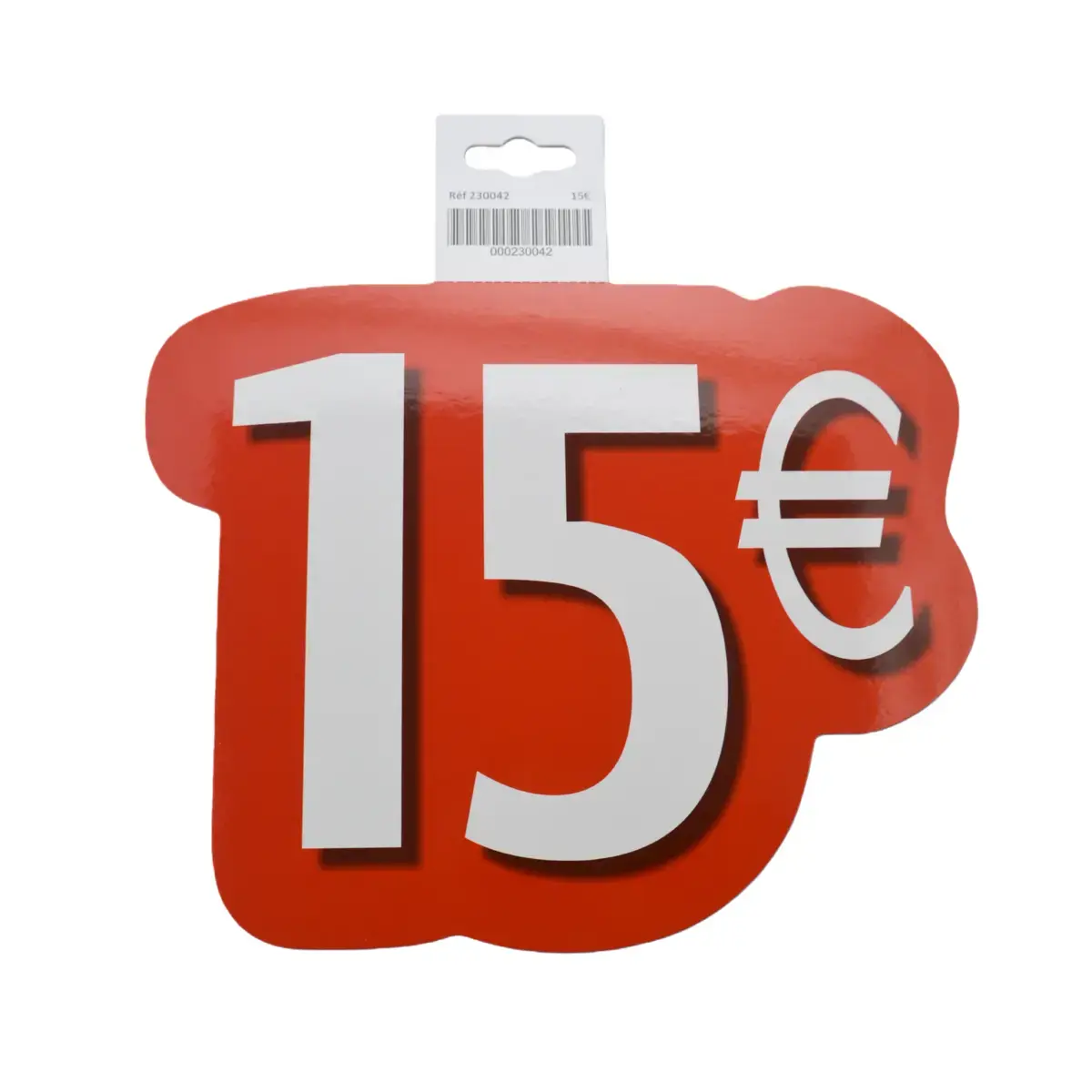 Affiche prix 15€ cartonnée Rouge / Blanc 28 x 21,5 cm - Affiches Promo, Affiches prix-3