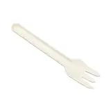 Fourchette biodégradable en fibre de maïs 16 cm - Couvert jetable - Paquet de 50 - Couverts jetables, Couverts bois
