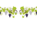Vitrophanie électrostatique Vigne et Raisin - Déco cavistes Foire aux Vins