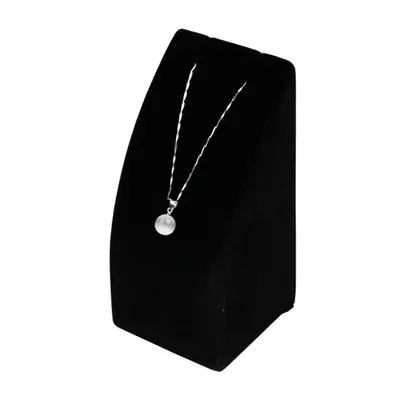 Présentoir à colliers flanelle noire - Présentoirs colliers et pendentifs-2
